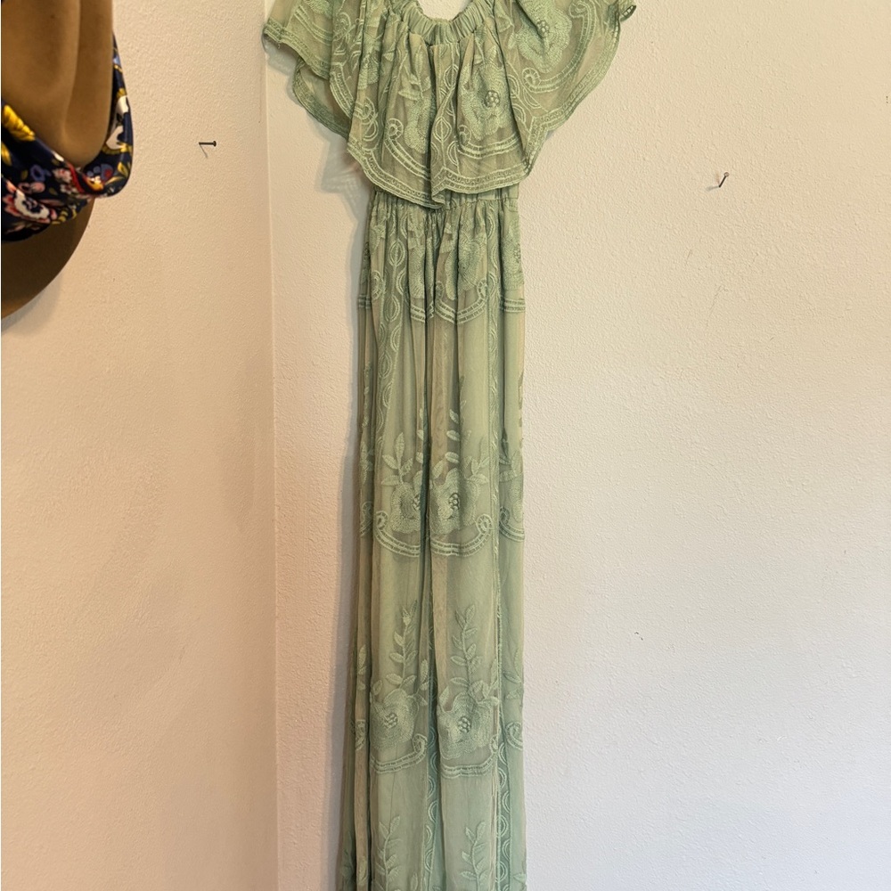 Elegant Green Maxi Dress